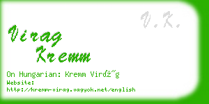 virag kremm business card